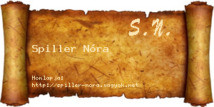 Spiller Nóra névjegykártya