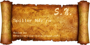 Spiller Nóra névjegykártya